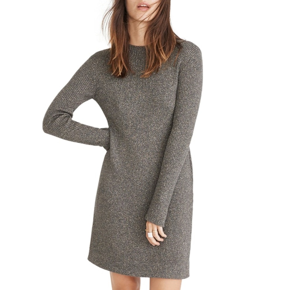 NWT Madewell Night Sparkle Mock Neck sweater Dress - Picture 1 of 6